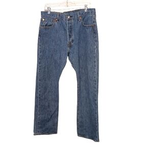 Levi's - 501 Classic Blue Denim Jeans -Size 34x30